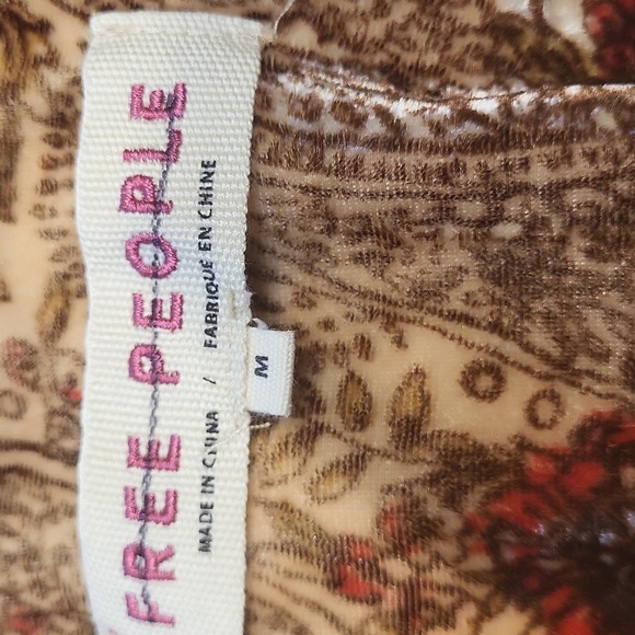 🌟SALE🌟 Free People Sweet Escape Boho Paisley Printed Velvet Trench Duster NWOT - Picture 8 of 10